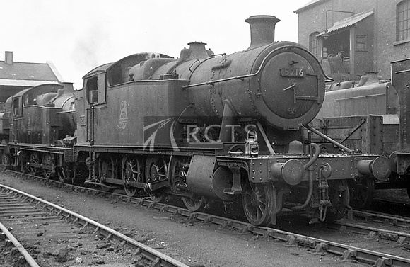 JAY0981 - Cl 4200 No. 5216 at Duffryn shed 15/8/54