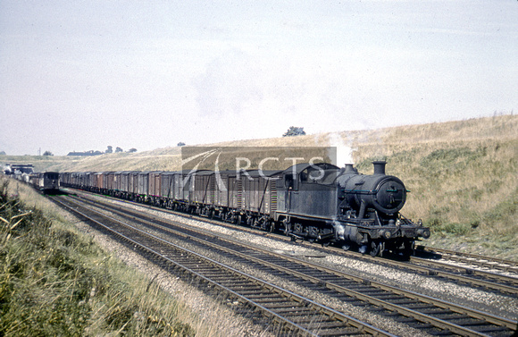 MM00599C - Cl 4200 No. 5205 on an up goods east of the Severn Tunnel 28/9/59