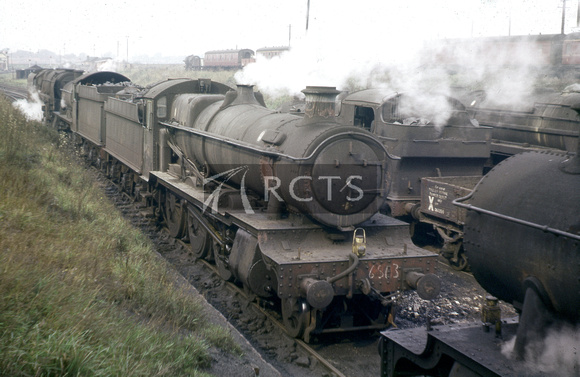CC00387C - Cl 6800 No. 6803 'Bucklebury Grange' (no name or numberplates) at Tysleley shed c early 1960s