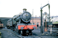 BEL0075C - Cl 4900 No. 4920 'Dumbleton Hall' at Plymouth Laira shed, May 1962