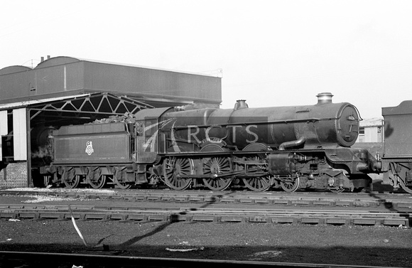 BJW0072 - Cl 6000 No. 6026 'King John' at Old Oak Common shed c 1949/50