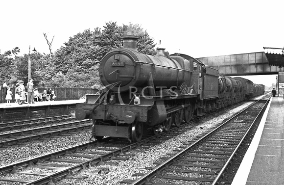 AW00392 - Cl 6959 No. 6959 'Peatling Hall' on a goods train 31/8/58