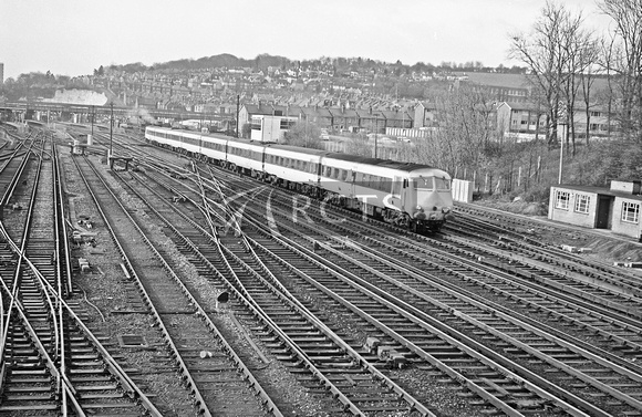 CH03685 - Cl Metro Cammel DPBS (unidentified) on a Surbiton to Carmarthen rail tour at Guildford 26/4/70