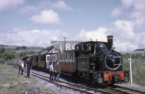 THO0009C - Cl 0-6-T No. 823 'The Countess' (ex W&LR) and train at Castle Caereinion, July 1970