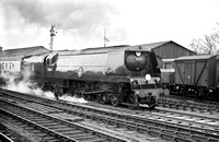 JAY0402 - Cl MN No. 35004 'Cunard White Star' at Andover Junction 22/2/53