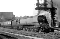 JAY0034 - Cl MN No. 35017 'Belgian Marine' at Bournemouth Central on the 2.30pm to Waterloo 20/8/50