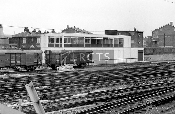 CUL1970 - New signal box at Portsmouth and Southsea(lh corner partly hidden by S&T wagon) 17/4/68