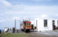 RIP0111C - Snaefell Mountain Railway car No. 3 at the summit station, c July 1964
