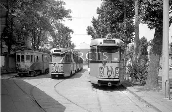 NB01466 - Milan trams No. 46, 550 and 840 c 1990s
