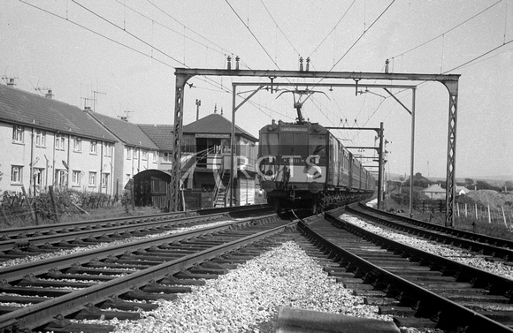 BRO0538 - MBSO M28221 (ex LNWR, Siemens stock) converted to 6.6kv AC from 4-rail DC for Lancaster-Morecambe 50hz AC experiment at Torrisholme Junction, Morecambe c 1956 - 62