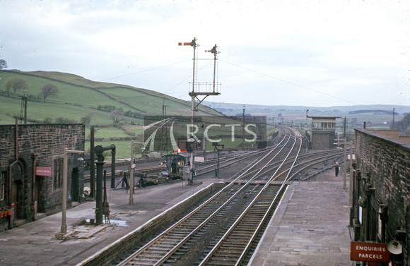 CC00409C - View looking north from the platform ends at Tebay station c late 1960