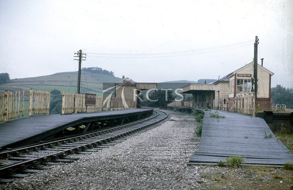 CC00414C - Hartington station viewed from the trackbed (only one track remaining) c 1960s
