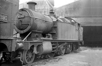 CH02490 - Cl 4200 No. 4273 (straight frame & inside steam pipes) at Tondu shed 22/2/64