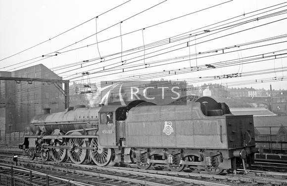 CAR0921 - Cl 5P6F No. 45683 'Hogue' light engine at Sheffield c late 1950s/early 1960s