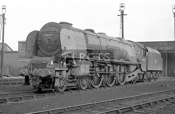 BRO0289 - Cl 8P No. 46225 'Duchess of Gloucester' at Carnforth shed 5/6/64