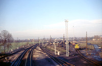 BEL0023C - General view of Banbury goods yard, December 1976