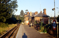 RIP0206C - View along the platform at Ongar station c 1992