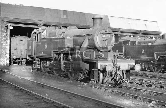 JAY1012 - Cl 3P (Stanier) No. 40105 at Swansea Paxton Street shed 15/8/54