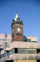 BEL0125CVF - Clock tower at Nottingham Victoria station, January 1979