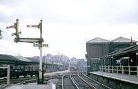 BEL0013C - View off the platform end at Stratford Low Level station, April 1966