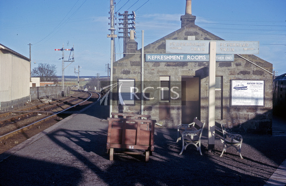 CAR1187C - View along the platform at Maud station c November 1964