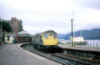 BEL0126C - View along the platform at Fort William station, July 1973