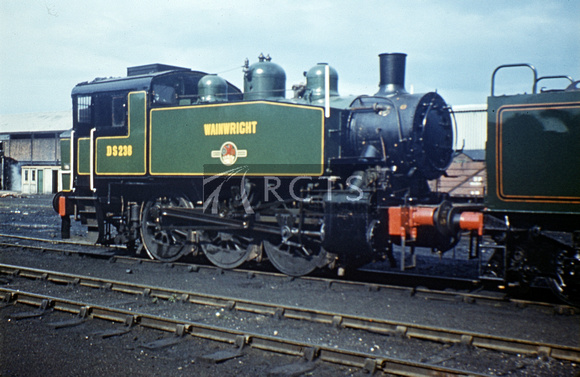 FRE0322C - Cl USA No. DS238 'Wainwright' ex works at Eastleigh shed, June 1963